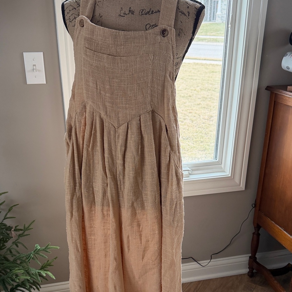 Free People Tan Wide Leg Jumpsuit - Picture 6 of 11